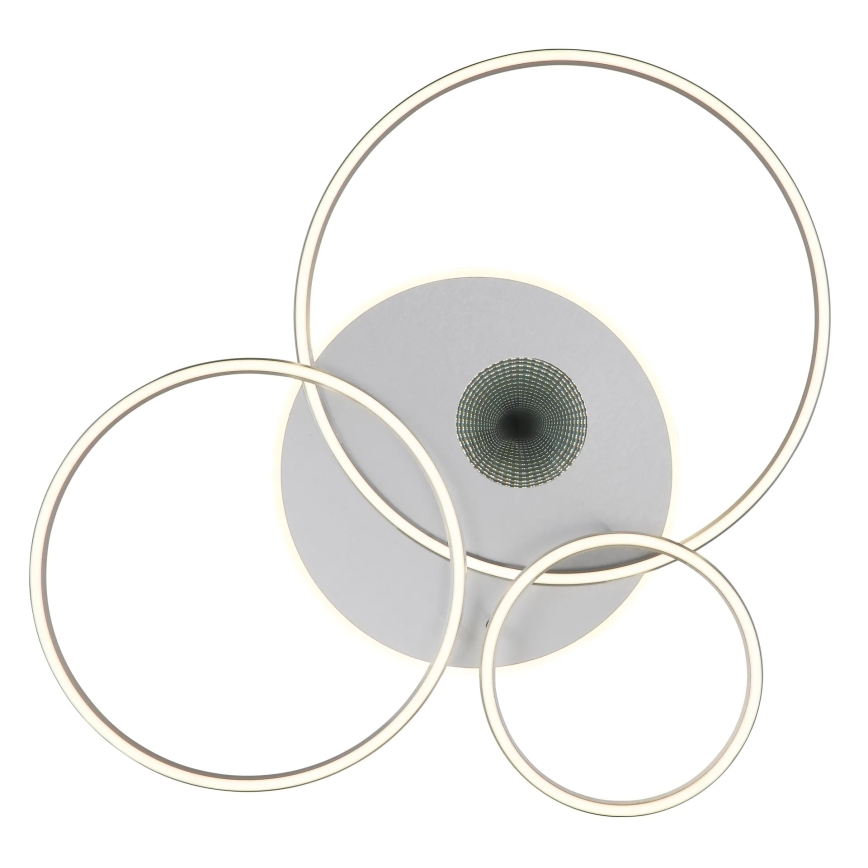 Globo - Plafonnier LED dimmable LED/54W/230V 2700-6500K 90x70 cm argenté + télécommande