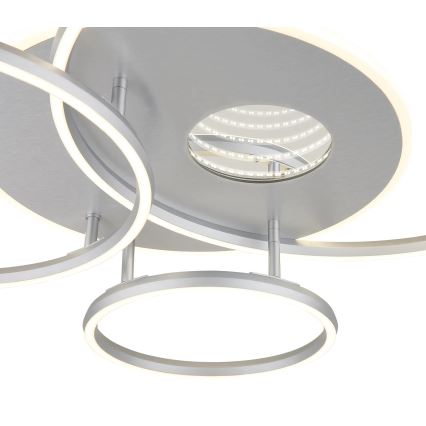 Globo - Plafonnier LED dimmable LED/54W/230V 2700-6500K 90x70 cm argenté + télécommande