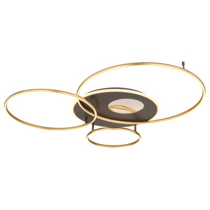 Globo - LED dimbare plafondlamp LED/70W/230V 2700-6500K goudkleurig + afstandsbediening