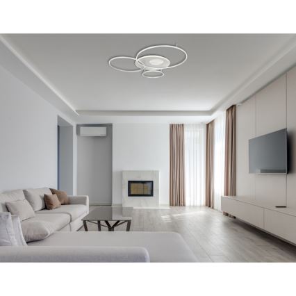 Globo - LED dimbare plafondlamp LED/70W/230V 2700-6500K mat chroom + afstandsbediening