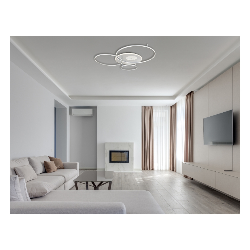Globo - LED dimbare plafondlamp LED/70W/230V 2700-6500K mat chroom + afstandsbediening