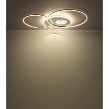 Globo - Dimbare LED-plafondlamp LED/70W/230V 2700-6500K mat chroom + afstandsbediening