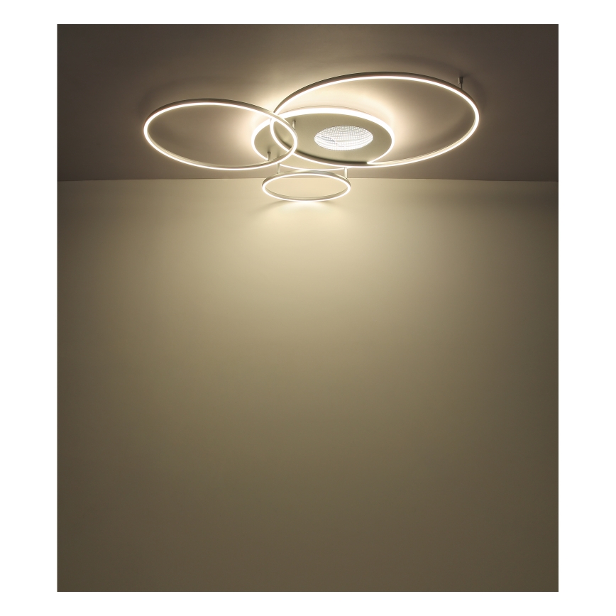 Globo - Dimbare LED-plafondlamp LED/70W/230V 2700-6500K mat chroom + afstandsbediening