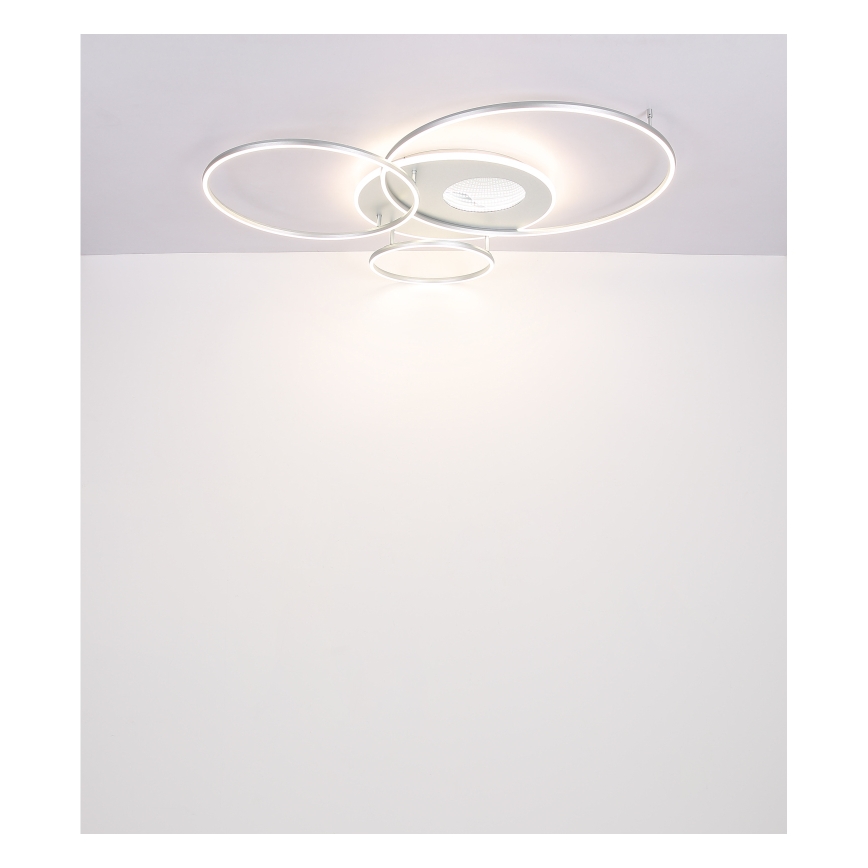 Globo - Dimbare LED-plafondlamp LED/70W/230V 2700-6500K mat chroom + afstandsbediening