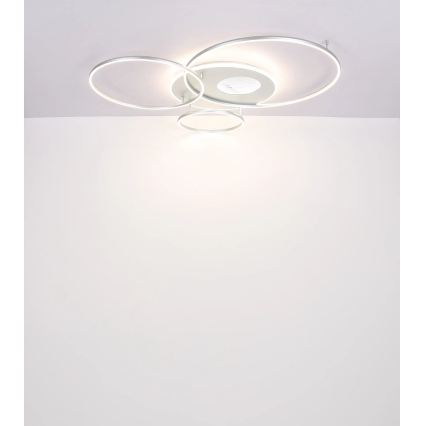 Globo - LED Dimbare plafondlamp LED/70W/230V 2700-6500K Wi-Fi Tuya mat chroom + afstandsbediening