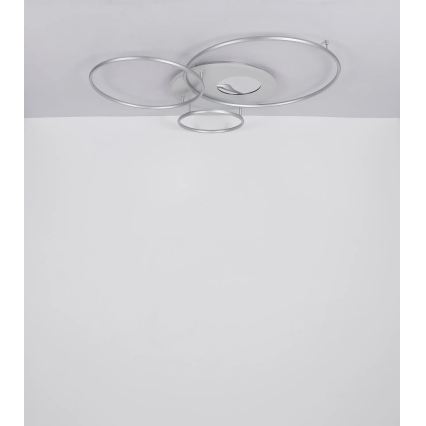 Globo – Plafonnier LED dimmable 70 W, 230 V, 2700–6500 K, Wi‑Fi Tuya, chrome mat + télécommande