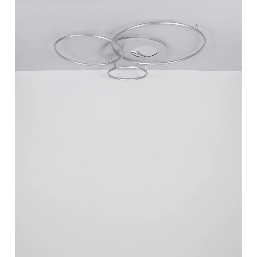 Globo – Plafonnier LED dimmable 70 W, 230 V, 2700–6500 K, Wi‑Fi Tuya, chrome mat + télécommande
