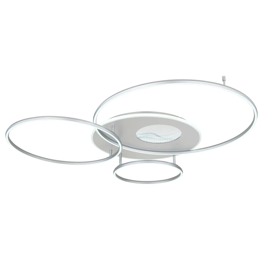 Globo – Plafonnier LED dimmable 70 W, 230 V, 2700–6500 K, Wi‑Fi Tuya, chrome mat + télécommande