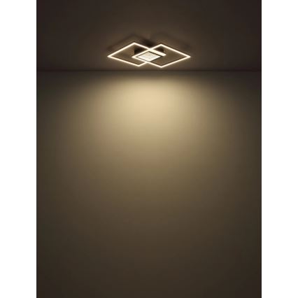 Globo - LED-dimbare plafondlamp LED/32W/230V 2700-6500K 42,6x42,6 cm zwart + afstandsbediening