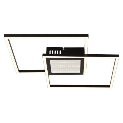 Globo - LED-dimbare plafondlamp LED/32W/230V 2700-6500K 42,6x42,6 cm zwart + afstandsbediening