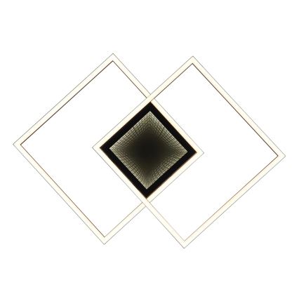 Globo - LED-dimbare plafondlamp LED/32W/230V 2700-6500K 42,6x42,6 cm zwart + afstandsbediening