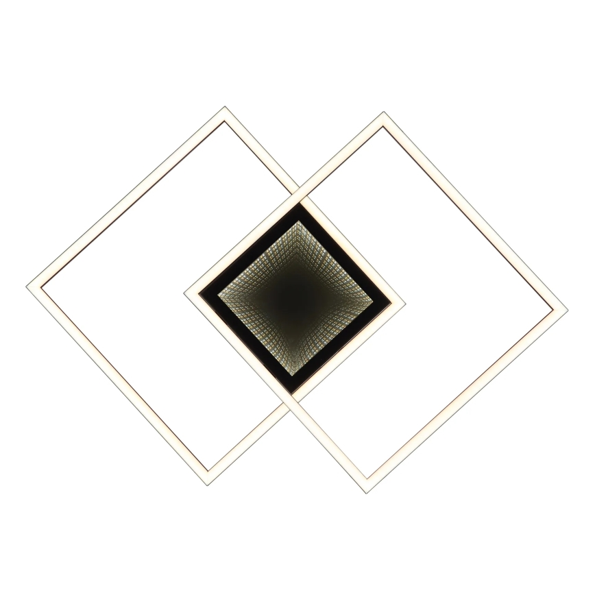 Globo - LED-dimbare plafondlamp LED/32W/230V 2700-6500K 42,6x42,6 cm zwart + afstandsbediening