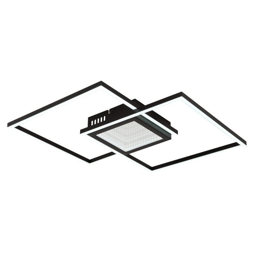 Globo - LED-dimbare plafondlamp LED/32W/230V 2700-6500K 42,6x42,6 cm zwart + afstandsbediening
