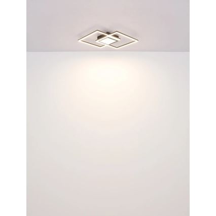 Globo - Plafonnier LED dimmable/32W/230V 2700-6500K 42,6x42,6 cm noir + télécommande