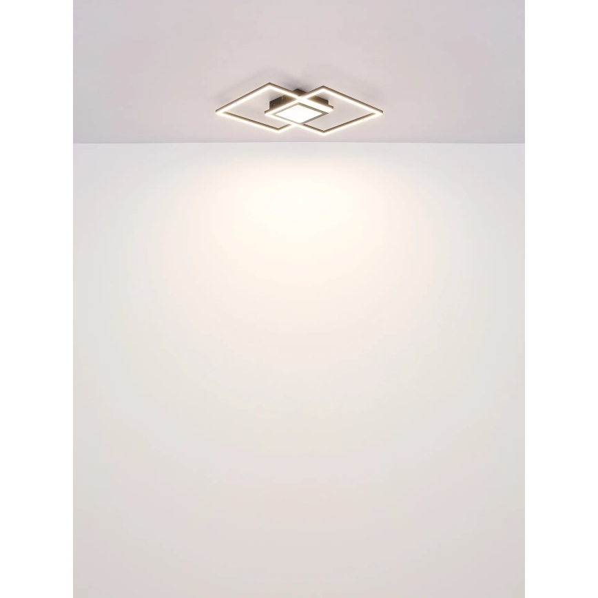 Globo - Plafonnier LED dimmable/32W/230V 2700-6500K 42,6x42,6 cm noir + télécommande