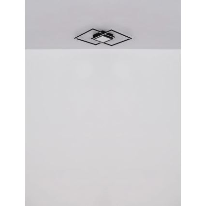 Globo - Plafonnier LED dimmable/32W/230V 2700-6500K 42,6x42,6 cm noir + télécommande