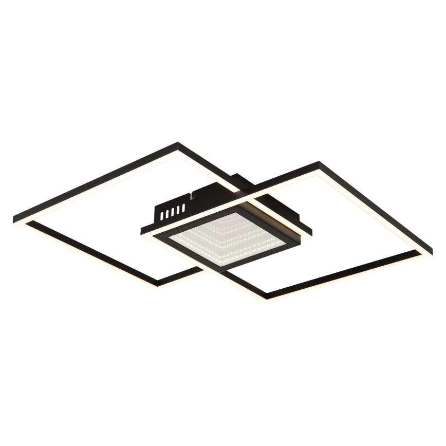 Globo - Plafonnier LED dimmable/32W/230V 2700-6500K 42,6x42,6 cm noir + télécommande