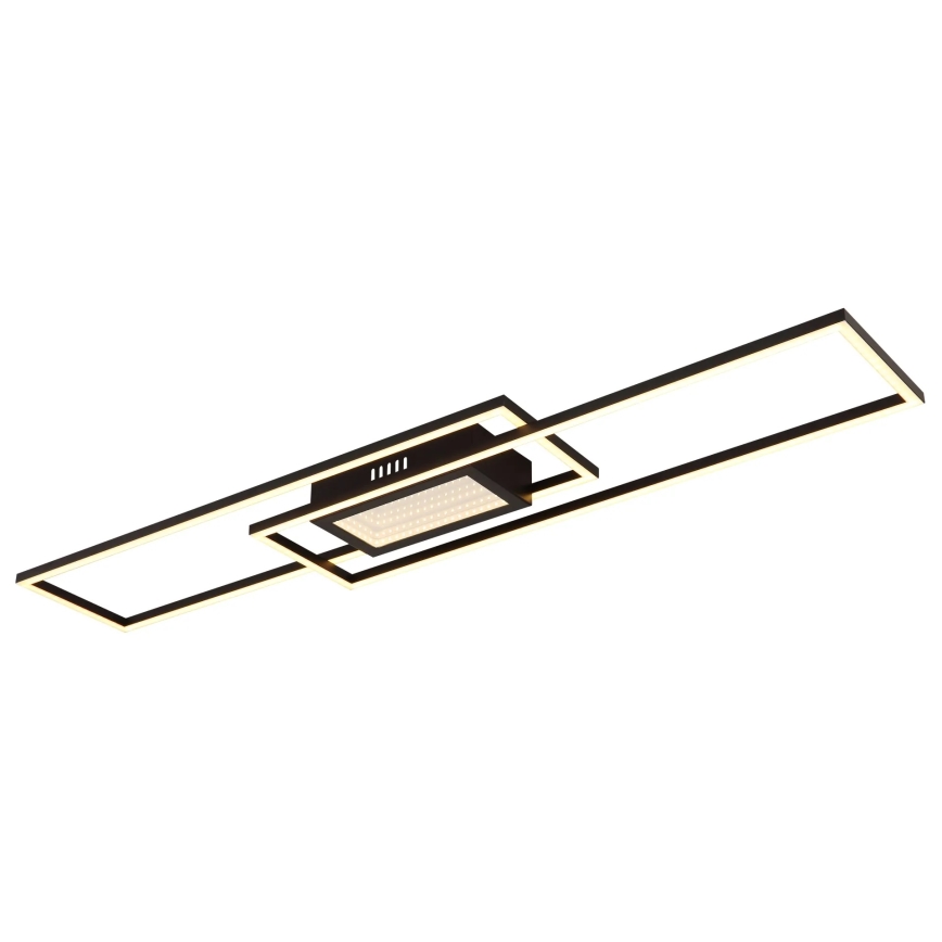 Globo - Dimbare LED-plafondlamp LED/42W/230V 2700-6500K 19,6x96 cm zwart + afstandsbediening