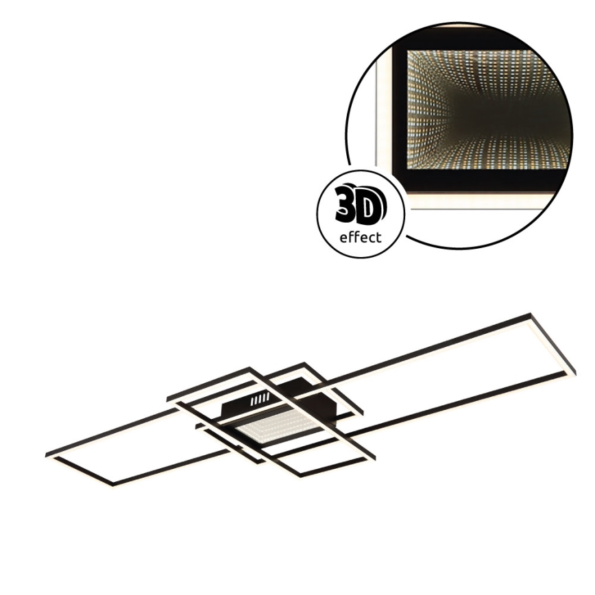 Globo - Dimbare LED-plafondlamp LED/60W/230V 2700-6500K 42x110,8 cm zwart + afstandsbediening