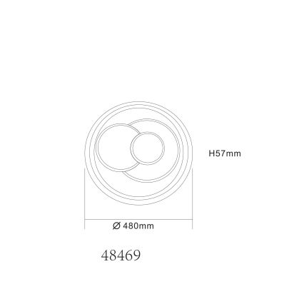 Globo - LED plafondlamp LED/36W/230V 3000/4000/6500K Ø 48 cm