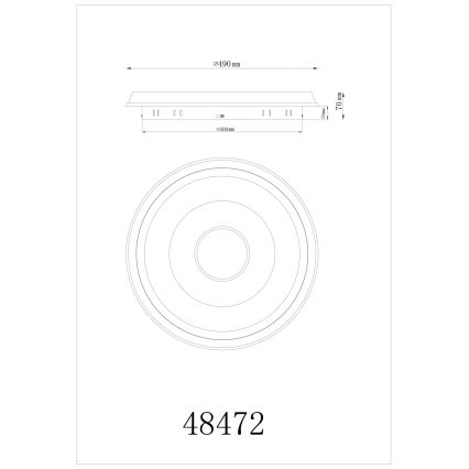 Globo - Plafonnier LED 40W/230V 2700/4000/6500K Ø 49 cm
