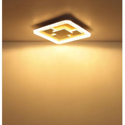Globo - Plafonnier LED/40W/230V 3000K 48,8x48,8 cm doré