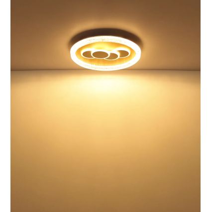 Globo - Plafonnier LED 40 W / 230 V, 3000 K, Ø 49,5 cm, doré