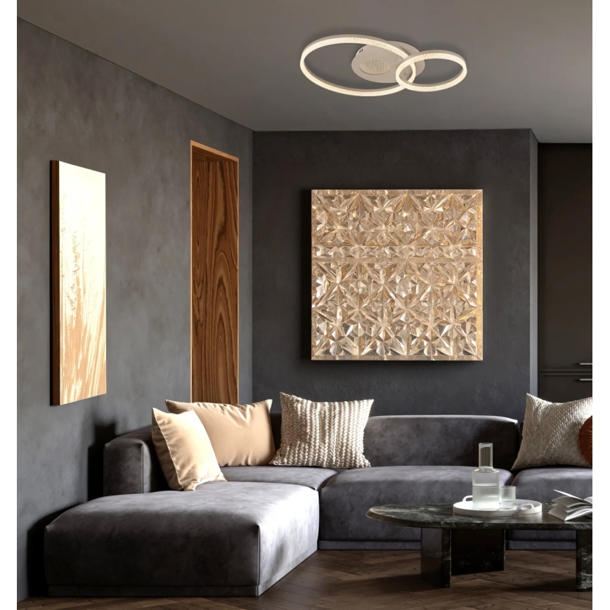 Globo - LED plafondlamp LED/30W/230V 3000K 70x50 cm beige