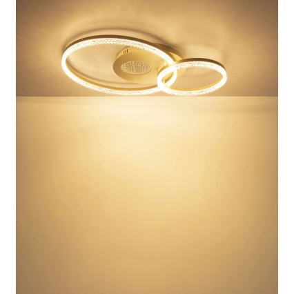 Globo - Plafonnier LED, 30W, 230V, 3000K, 70x50 cm, beige