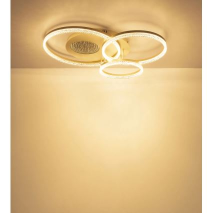 Globo - Plafonnier LED 40 W / 230 V / 3000 K, 78 x 60 cm, beige