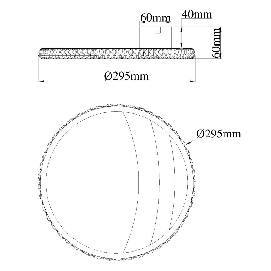 Globo - LED Plafondlamp LED/12W/230V 3000/4000/6000K Ø 29,5 cm goudkleurig