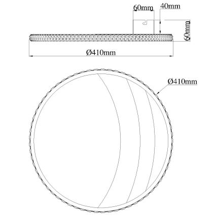 Globo - LED plafondlamp LED/24W/230V 3000/4000/6000K Ø 41 cm goudkleurig