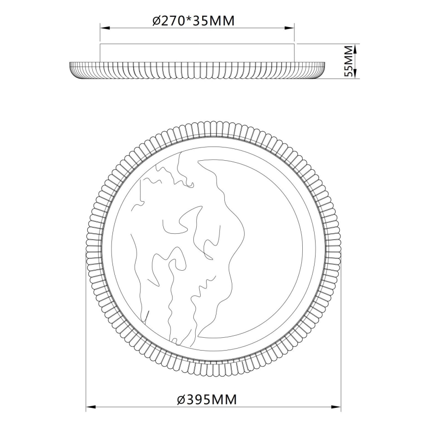 Globo - LED-plafondlamp LED/28W/230V 3000/4200/6000K Ø 39,5 cm zilver
