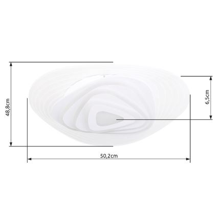 Globo - LED dimbare plafondlamp LED/40W/230V 3000-6500K 50,2x48,8 cm Wi-Fi Tuya + afstandsbediening