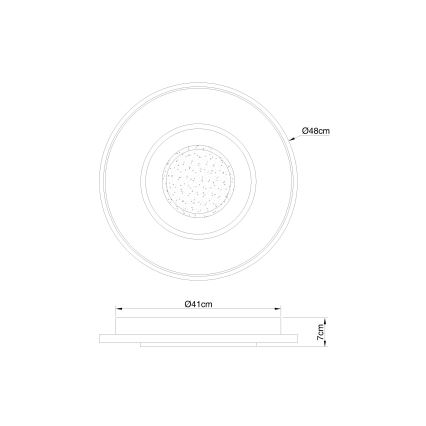 Globo - Dimbare LED plafondlamp LED/36W/230V 2700-6000K + afstandsbediening