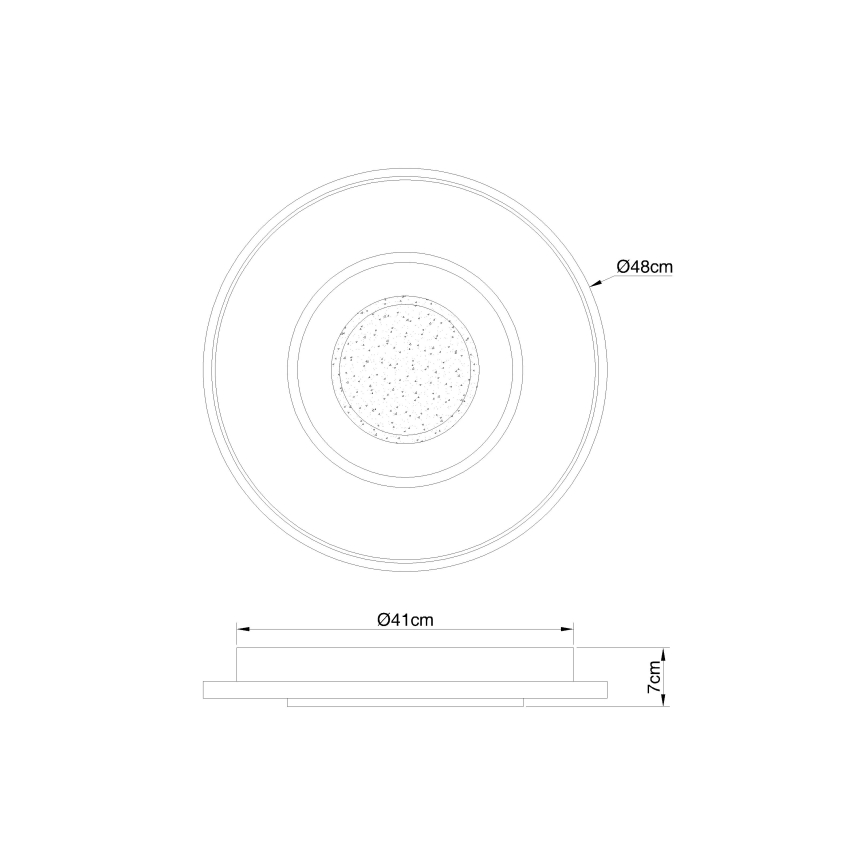 Globo - Plafonnier à intensité variable LED LED/36W/230V 2700-6000K + télécommande