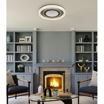 Globo - Plafonnier LED dimmable LED/48W/230V 2700-6000K Ø 48 cm anthracite + télécommande