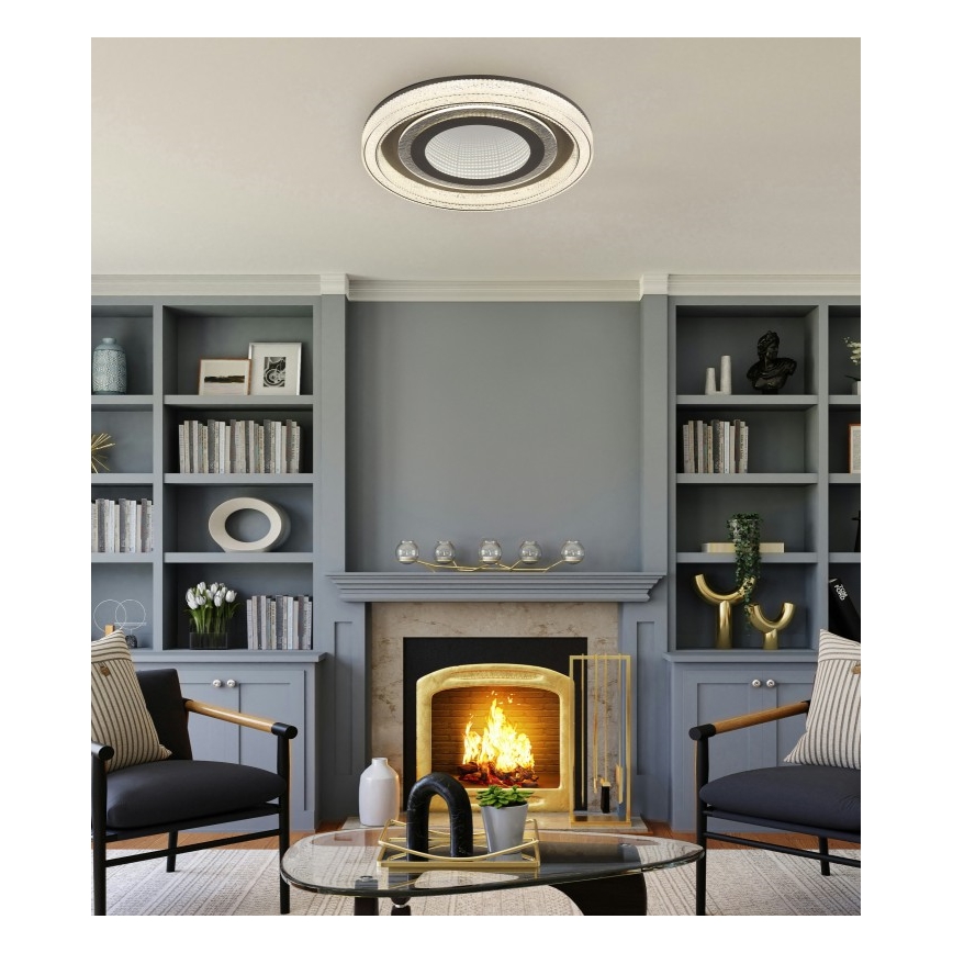 Globo - Plafonnier LED dimmable LED/48W/230V 2700-6000K Ø 48 cm anthracite + télécommande