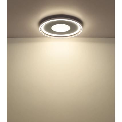 Globo - Dimbare LED-plafondlamp LED/60W/230V 2700-6000K Ø 59 cm wit/crème + afstandsbediening
