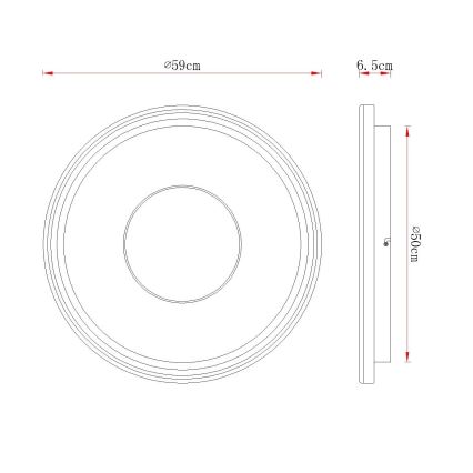 Globo - Plafonnier LED dimmable LED/60W/230V 2700–6000K Ø 59 cm blanc/crème + télécommande
