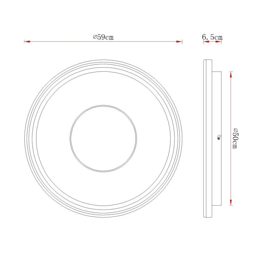 Globo - Plafonnier LED dimmable LED/60W/230V 2700–6000K Ø 59 cm blanc/crème + télécommande