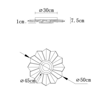 Globo - LED dimbare plafondlamp LED/58W/230V 2700-6000K Ø 50 cm wit + afstandsbediening