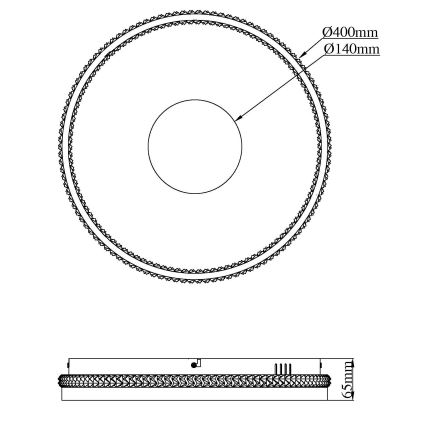 Globo - Plafonnier LED dimmable LED/30W/230V 2700-6500K Ø 41 cm + télécommande