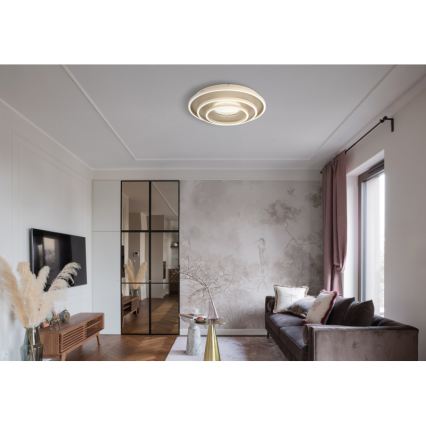 Globo - Plafonnier LED/40W/230V 3000/4000/6000K Ø 51 cm beige