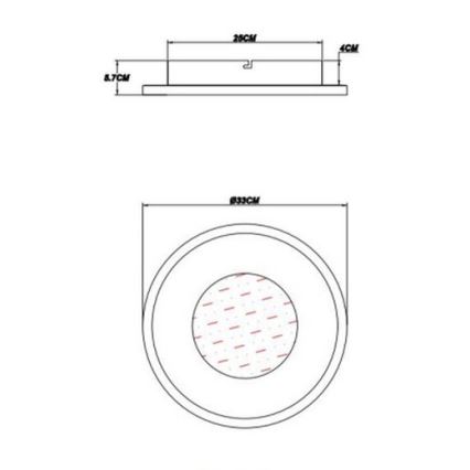 Globo - LED Plafondlamp LED/24W/230V 2700/4500/6500K Ø 33 cm