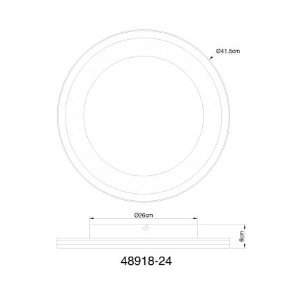 Globo - Dimbare LED Plafondlamp LED/24W/230V 2700-6000K + afstandsbediening