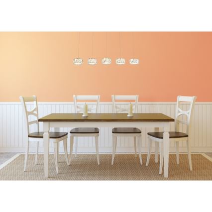 Globo - LED Hanglamp aan een koord LED/52W/230V 4000K glanzend chroom/doorzichtig