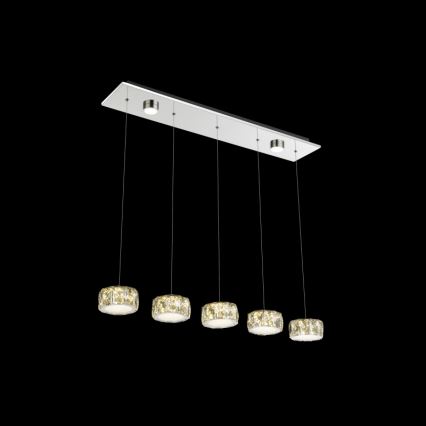 Globo - LED Hanglamp aan een koord LED/52W/230V 4000K glanzend chroom/doorzichtig