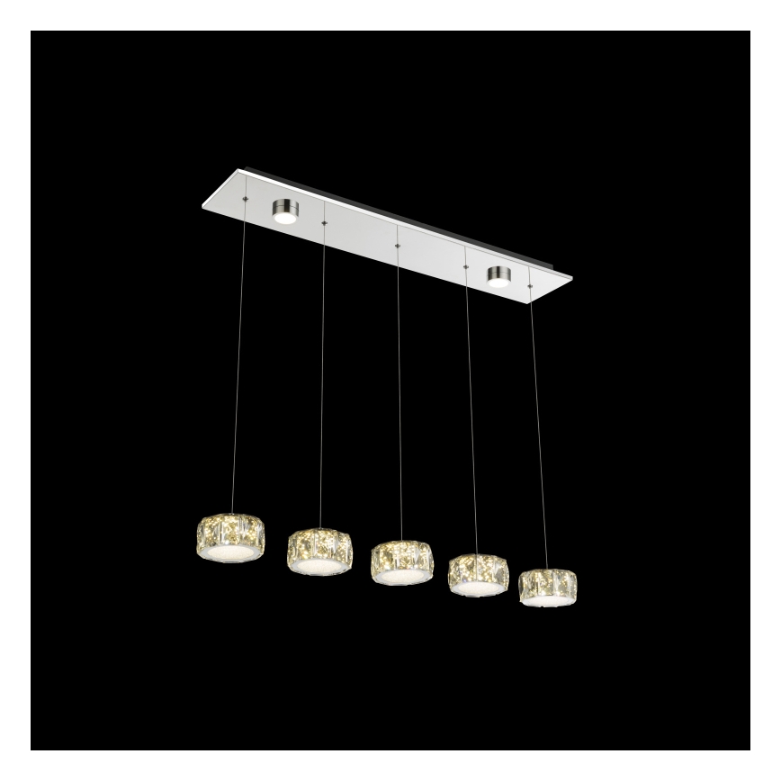 Globo - LED Hanglamp aan een koord LED/52W/230V 4000K glanzend chroom/doorzichtig