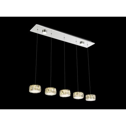 Globo - LED Hanglamp aan een koord LED/52W/230V 4000K glanzend chroom/doorzichtig